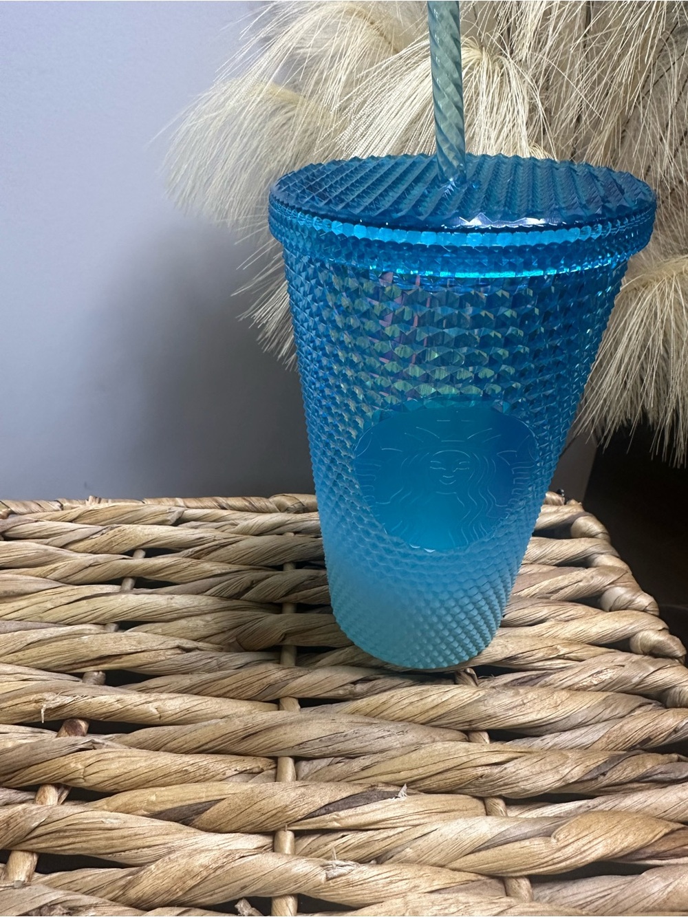 Starbucks Textured Studded Cold Cup - Teal Blue